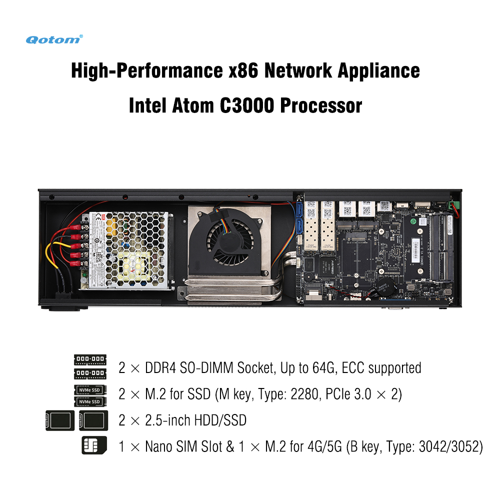 Q20300G9 1U Rack - CPU Atom C3 - Ddr4 Desktop Ram recensione e prezzo
